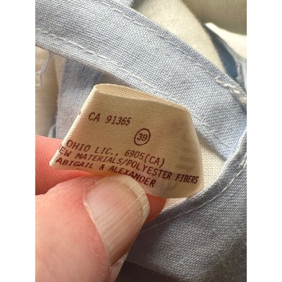 Vtg Applause 8” White Farmhouse plush rabbit stuffed animal primitive overalls - Picture 4 of 5